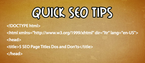 5 seo page titles dos and don'ts